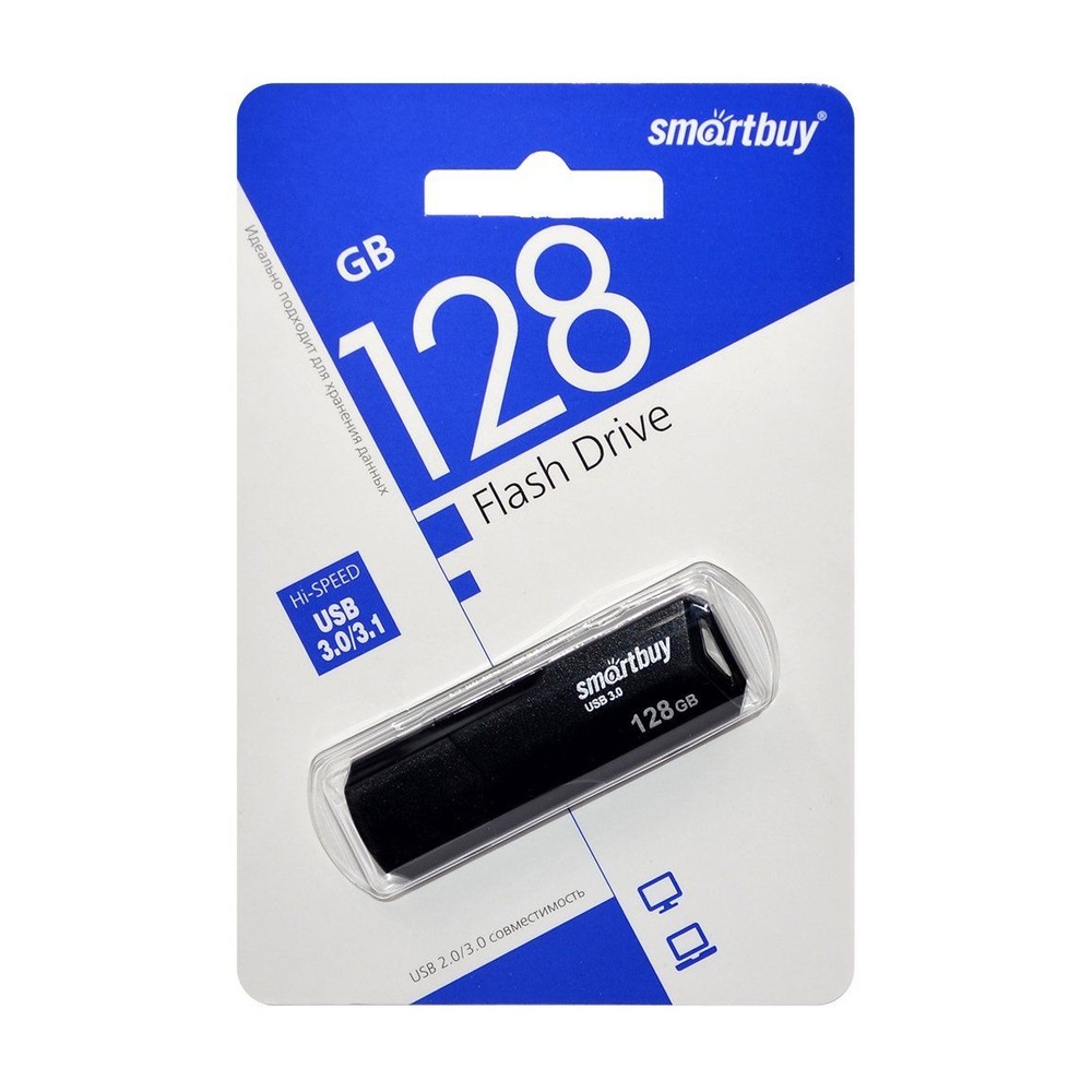 USB-накопитель SmartBuy Clue 128 ГБ USB 3.1 (Black)