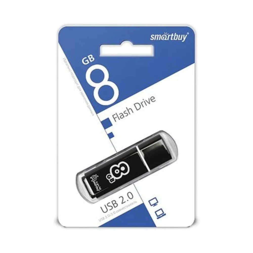 USB-накопитель SmartBuy Glossy 8 ГБ USB 2.0 (Black)