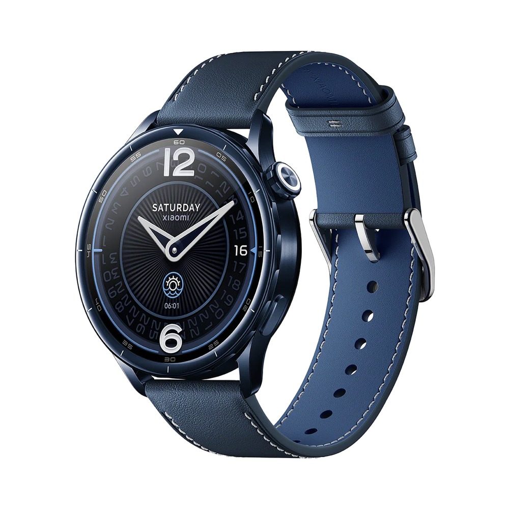 Смарт-часы Xiaomi Watch S5 46mm Leather Strap (Ceramic Blue)