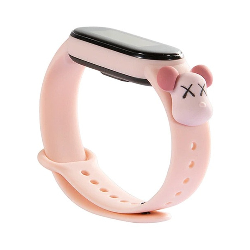 Сменный браслет Xiaomi Mi Band 5 Cartoon (KAWS Pink)