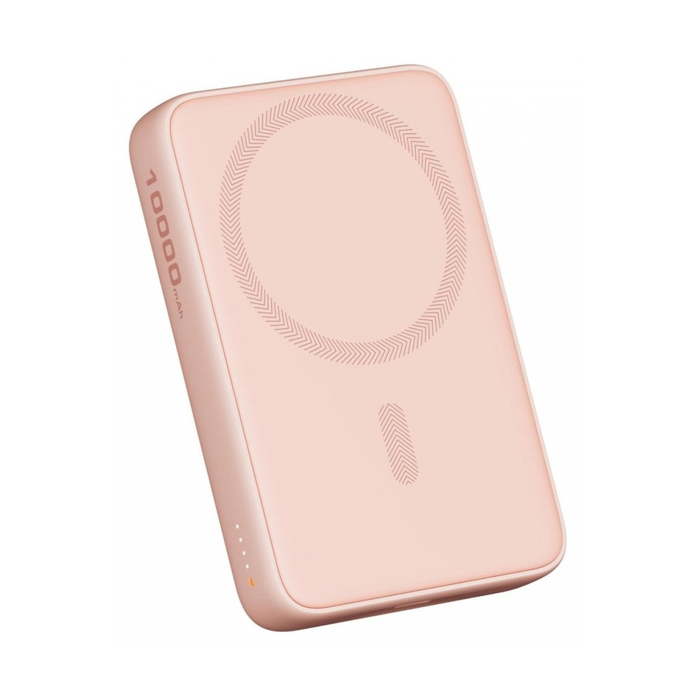 Портативный аккумулятор Aukey Magnetic 10000 Qi (Magsafe 20w) Pink