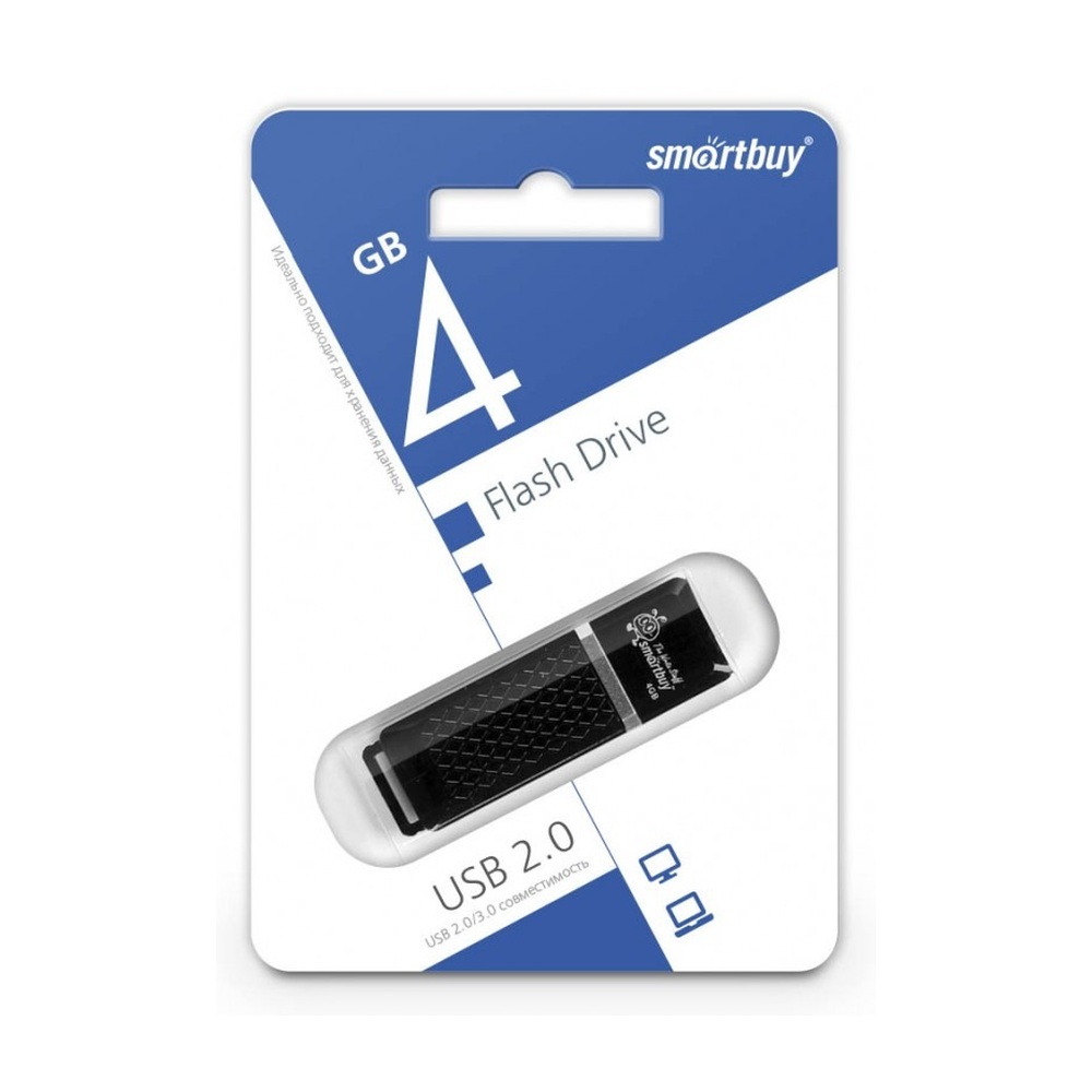 USB-накопитель SmartBuy Quartz 4 ГБ USB 2.0 (Black)