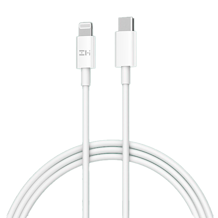 Кабель ZMI AL870C, USB Type-C, Lightning, 1м, MFI, белый
