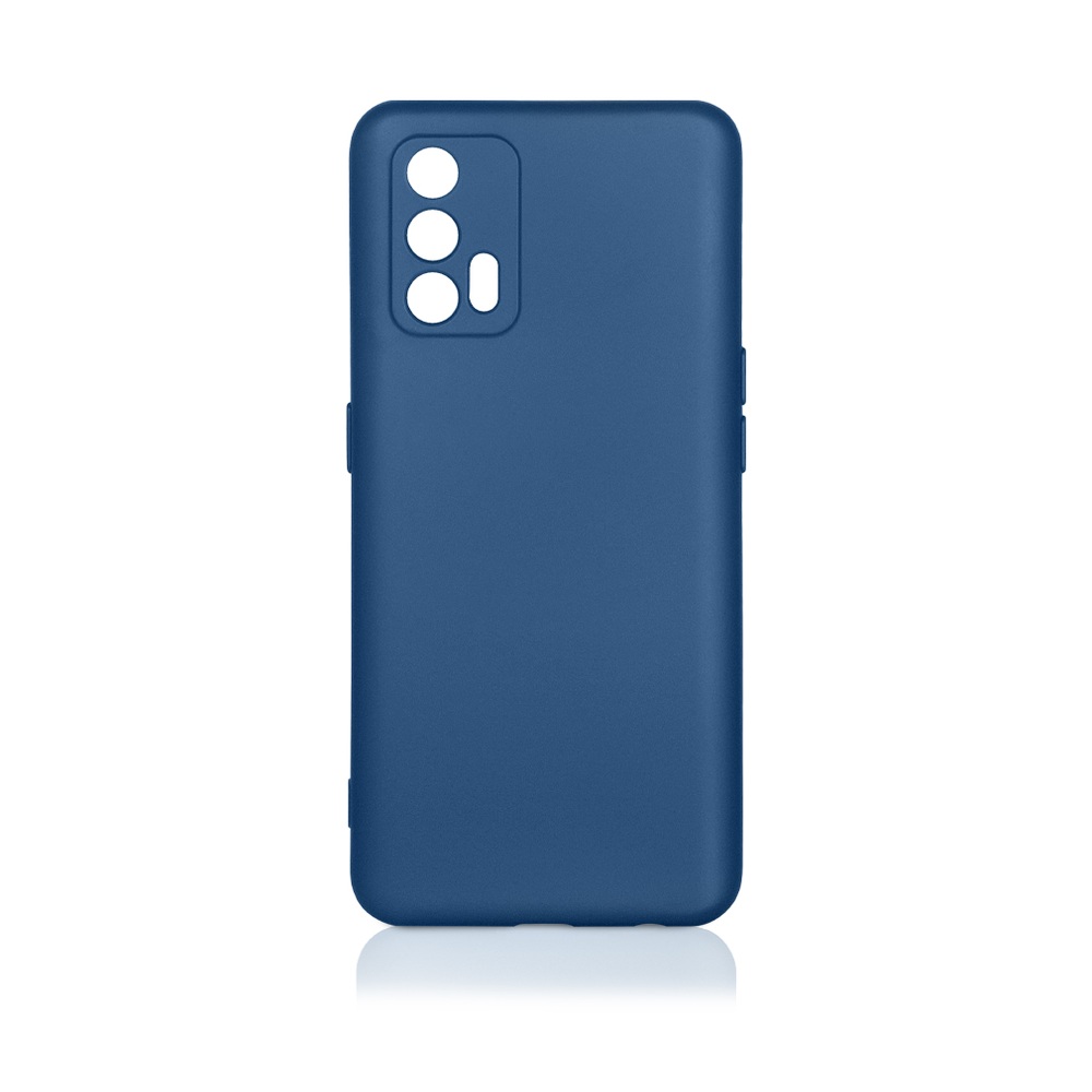 Силиконовый чехол с микрофиброй для Realme GT (5G) DF (blue)