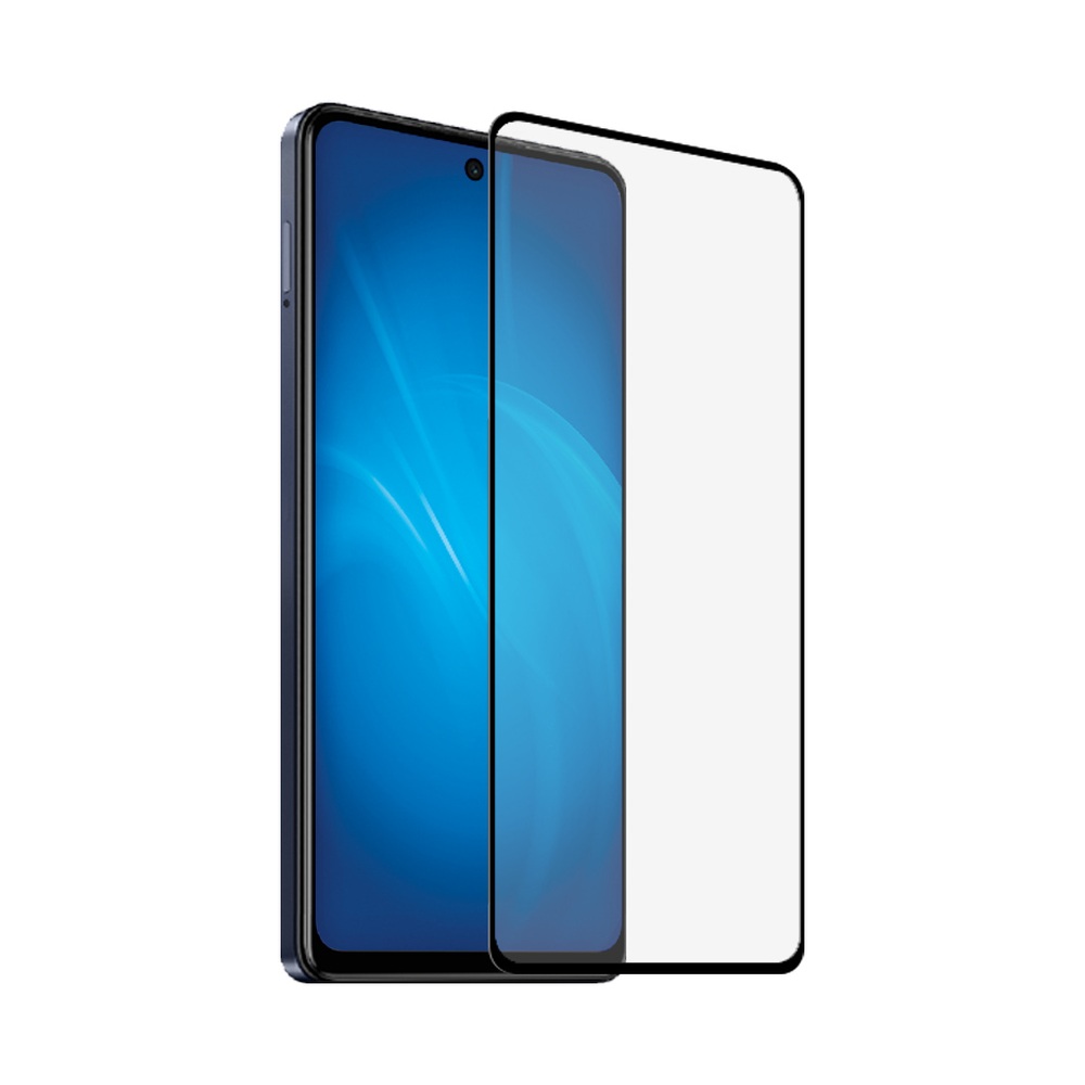 Закаленное стекло с цветной рамкой (fullscreen+fullglue) для Tecno Spark 10 Pro/Pova 5/Pova 5 Pro DF