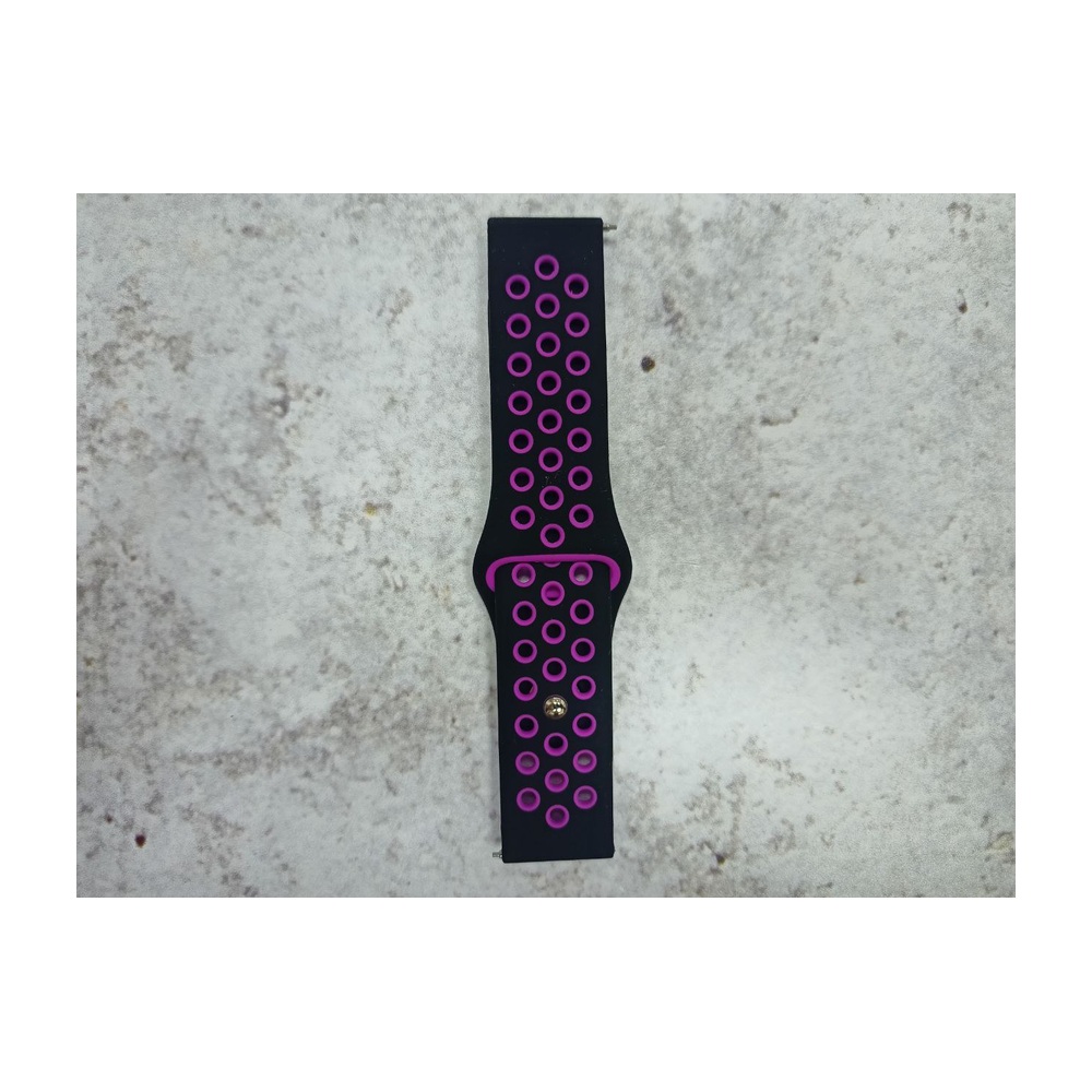 Ремешок Sport силиконовый 20мм (Black Purple)