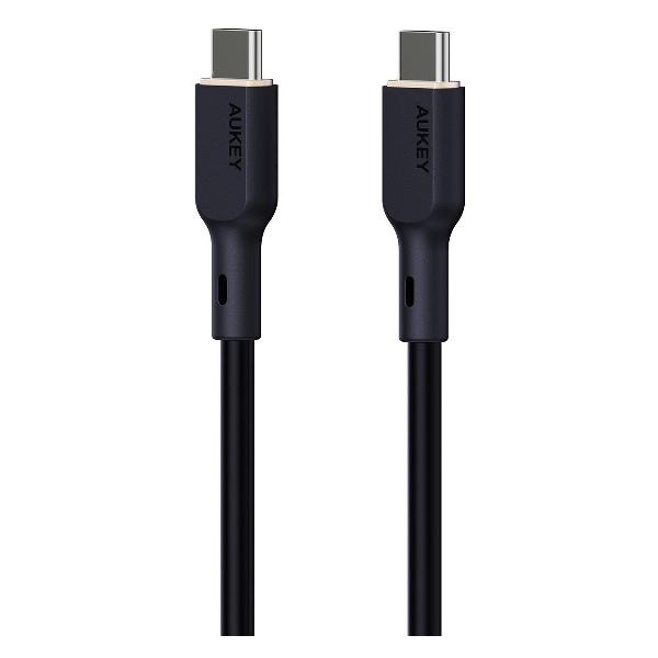Кабель Aukey Silicone 140W (TypeC-TypeC 1m) Black