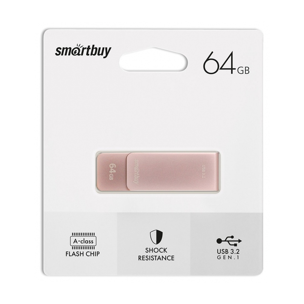 USB-накопитель SmartBuy M1 64 ГБ USB 3.2 (Metal Apricot)