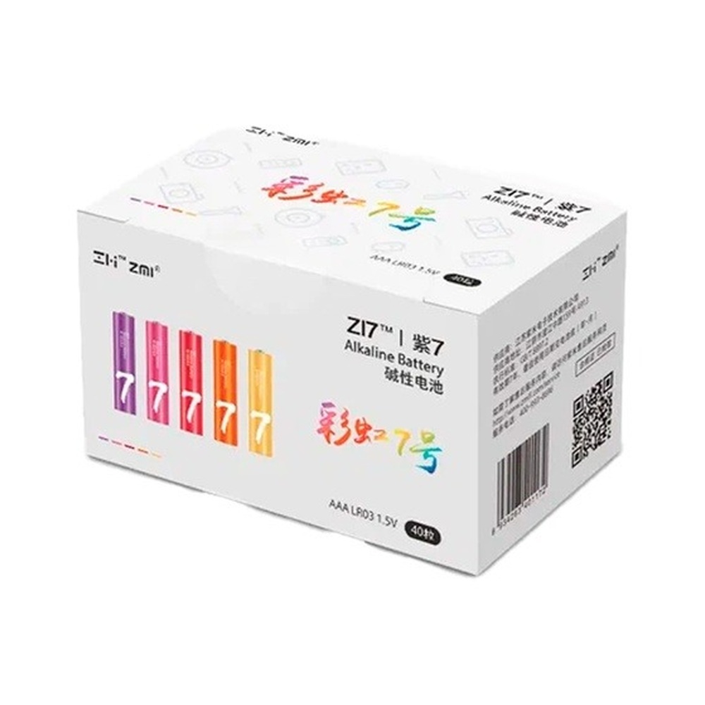 Батарейки алкалиновые ZMI Rainbow ZI7 тип AAA (уп.40 шт.)