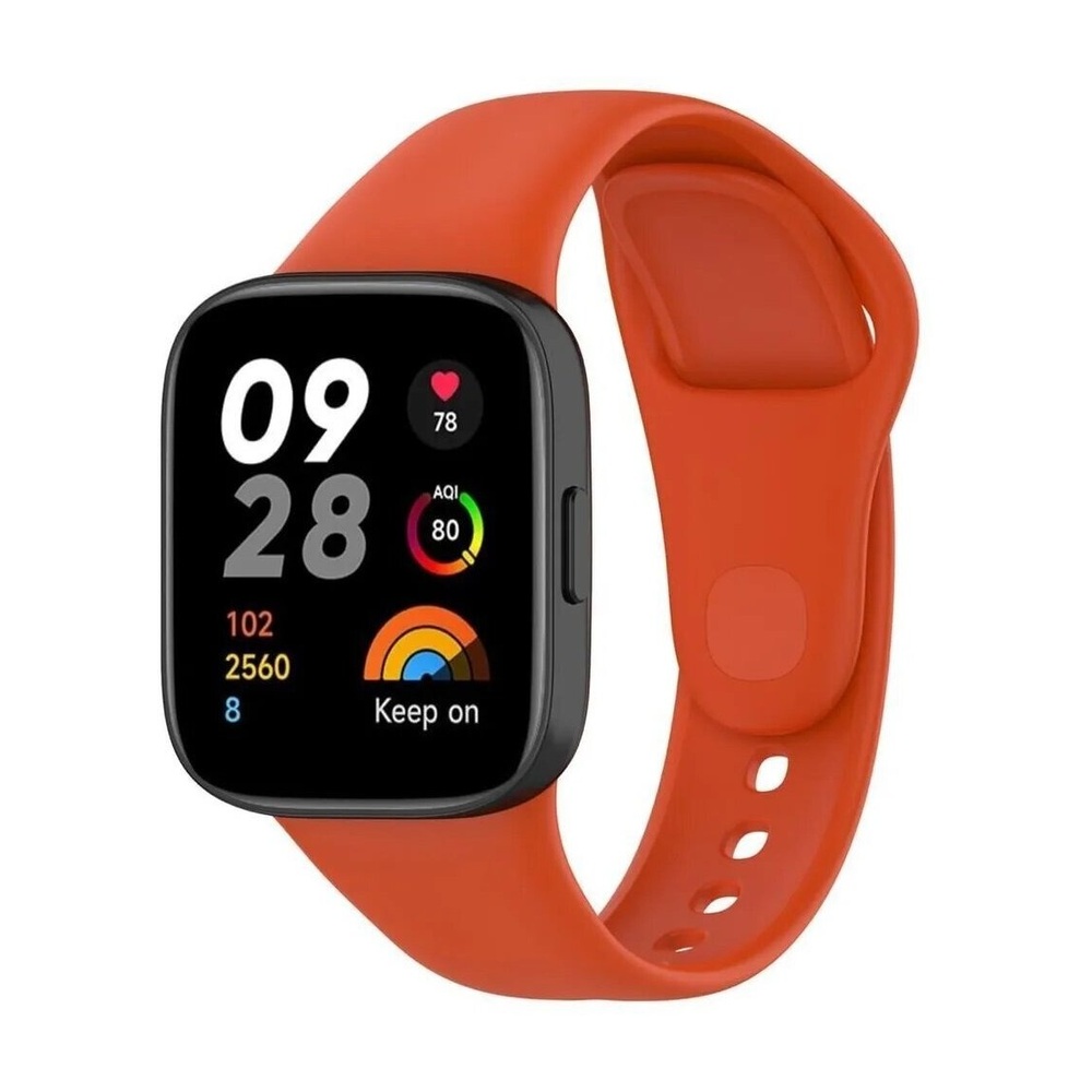 Силиконовый ремешок для Redmi Watch 3 (Оранжевый)