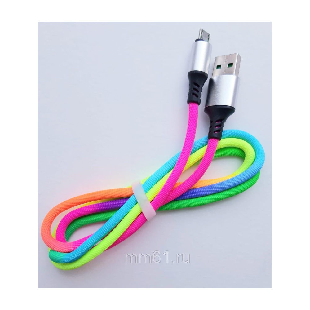 Кабель USB 2.0 Smartbuy Micro Flow 3D в оплетке TPE, длина 1 м