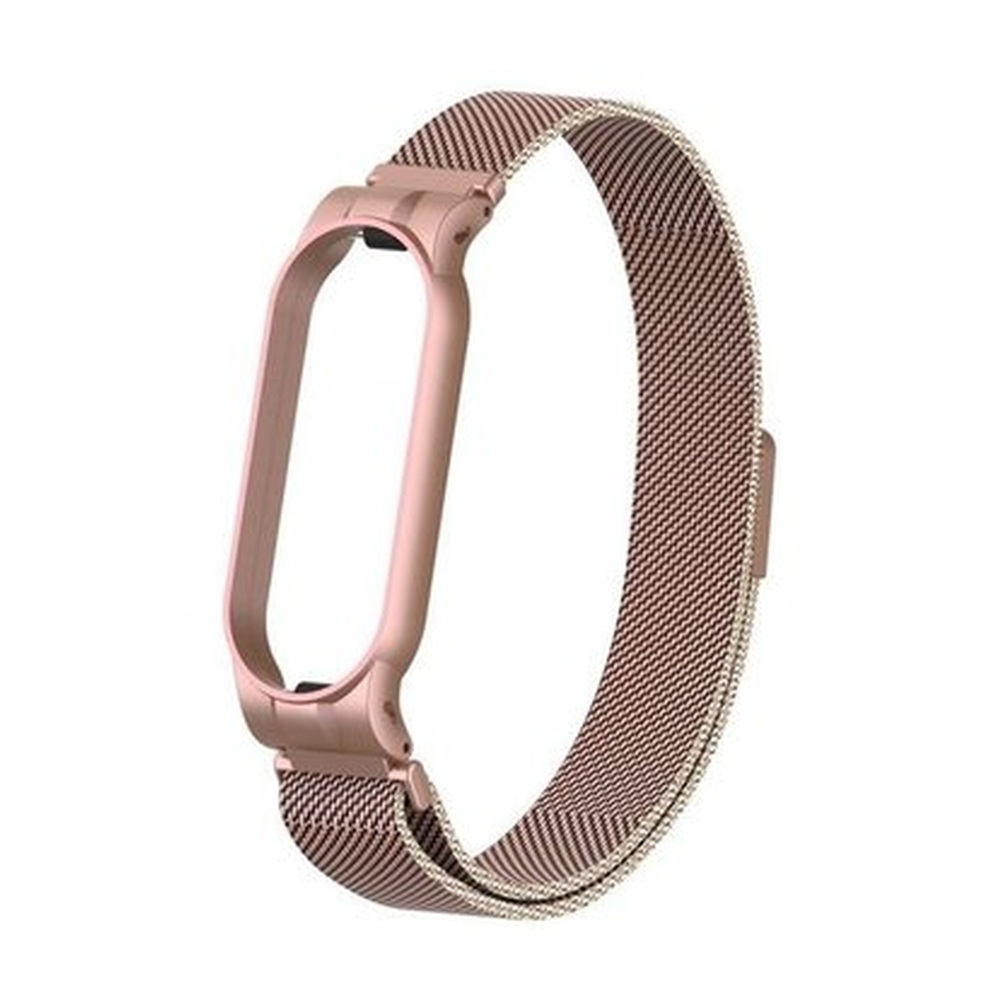 Ремешок миланский с магнитом для Mi band 5 Rose Red