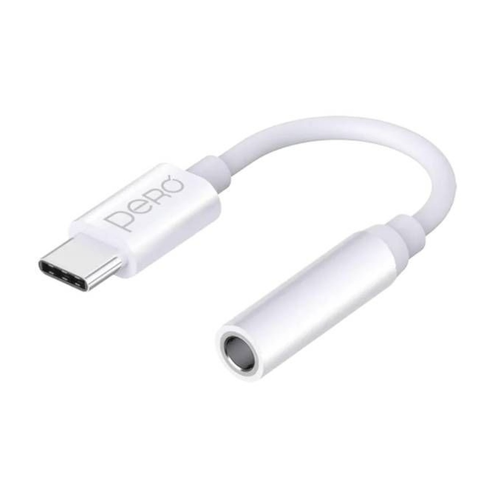 Переходник USB-C — 3,5 мм PERO AD09 MINI белый