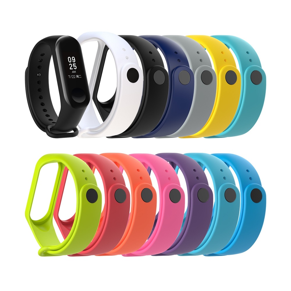 Сменный браслет Xiaomi Mi Band 3 / 4 (однотонный)