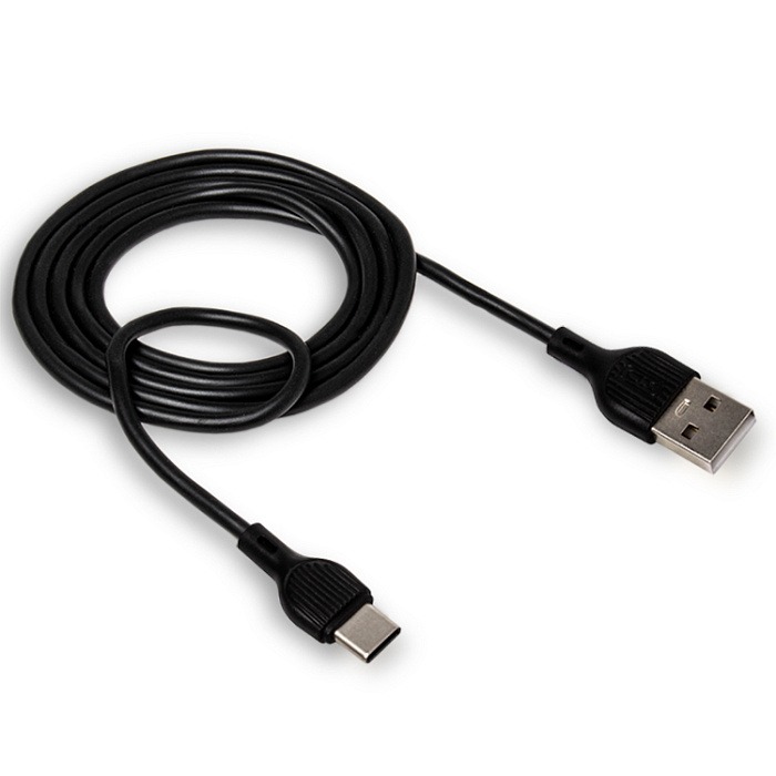 Кабель USB "XO" 2.1А, Type-C, 2 м, черный