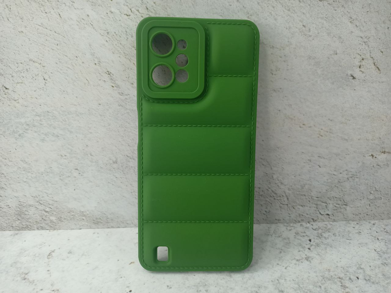 Силиконовый чехол (дутый) для Realme C31 DF rmJacket-02 (green)