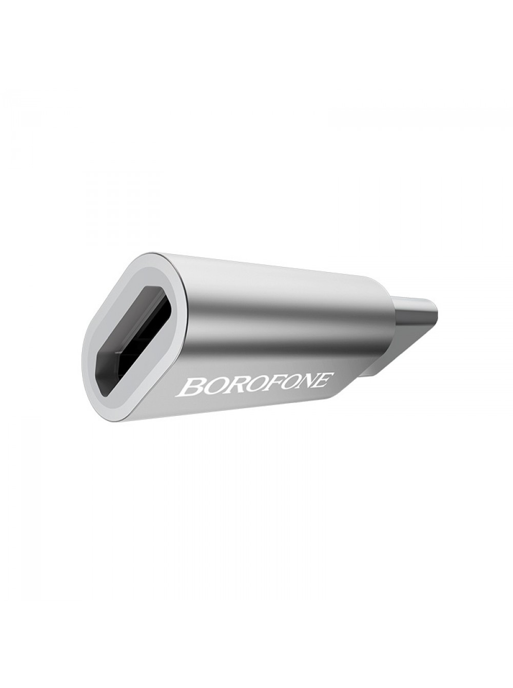 Переходник OTG Borofone Micro USB - Type C (серебристый)