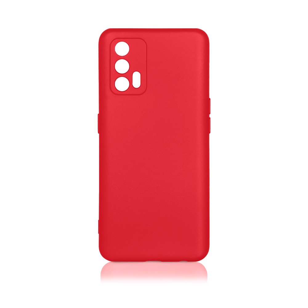 Силиконовый чехол с микрофиброй для Realme GT (5G) DF (red)