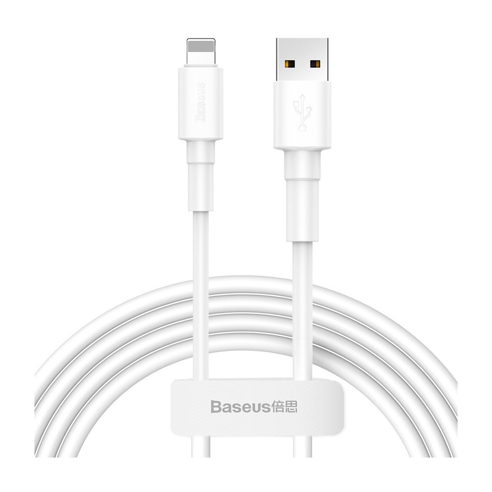 Кабель Baseus Mini White Cable USB For iP 2.4A 1m (White)