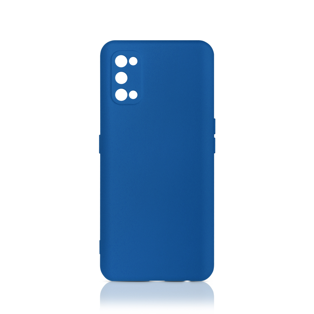 Силиконовый чехол с микрофиброй для Realme 7 Pro DF (blue)