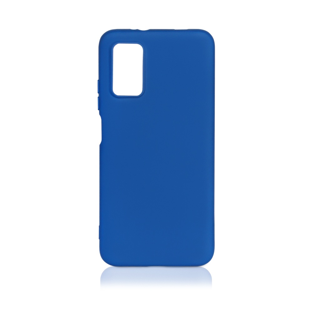 Силиконовый чехол с микрофиброй для Xiaomi Redmi 9T DF (blue)