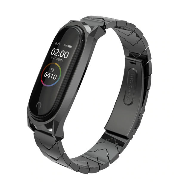 Сменный браслет стальной с оригинальными звеньями для Xiaomi Mi Band 4
