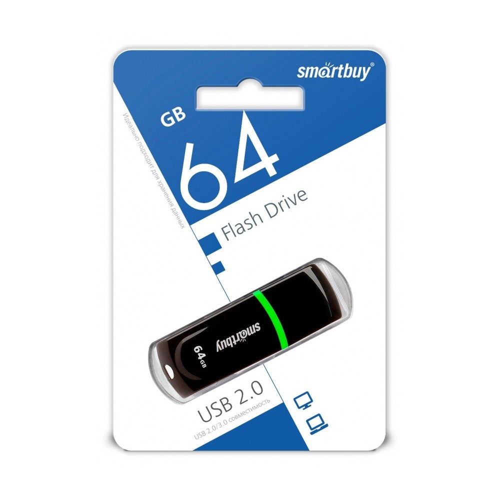 USB-накопитель SmartBuy Paean 64 ГБ USB 2.0 (Black)