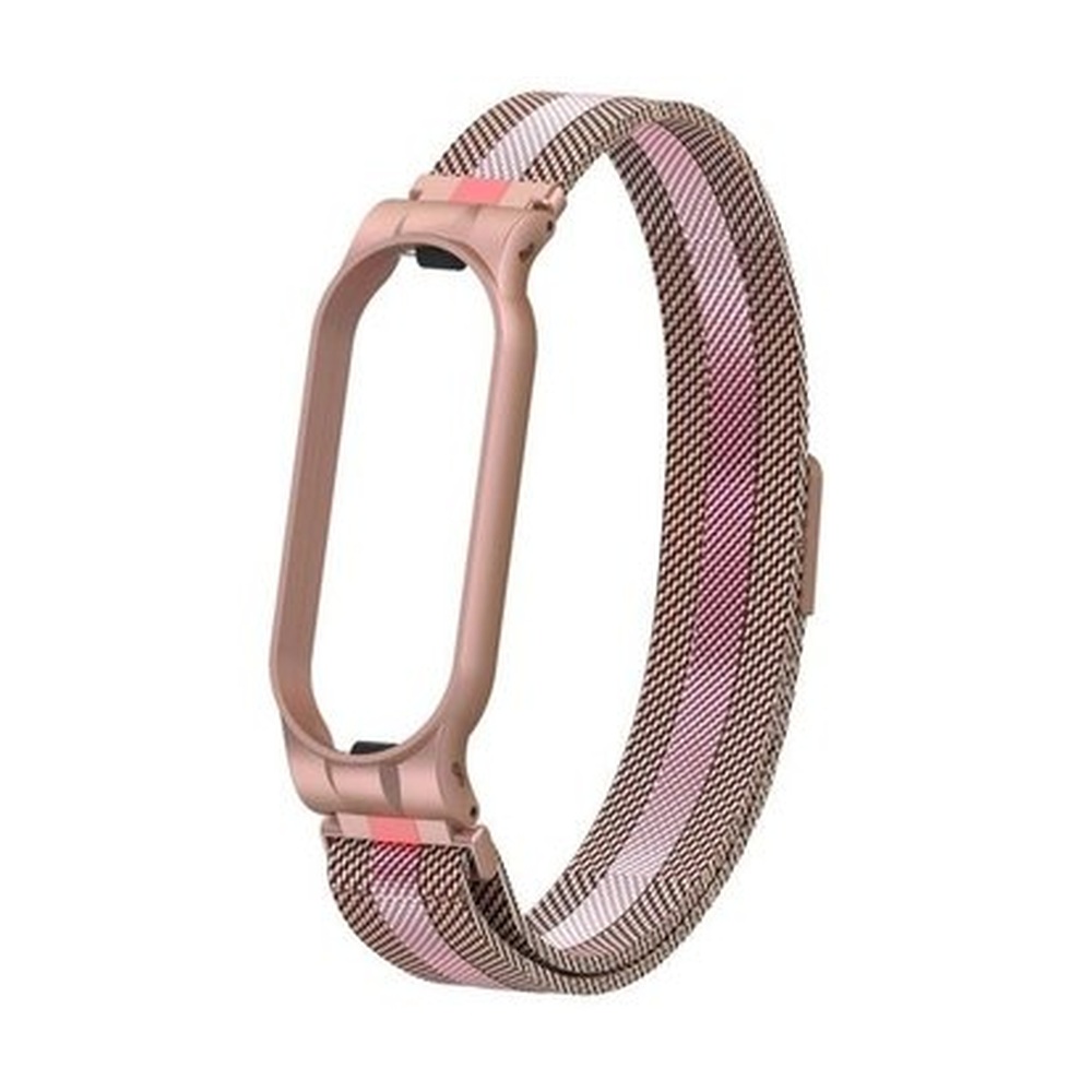 Ремешок миланский с магнитом для Mi band 5 Rose Pink