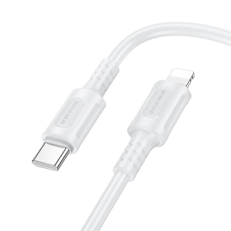 Кабель Type-C - Apple lightning Borofone BX111 Feliz PD 27W 100см 3A (white)