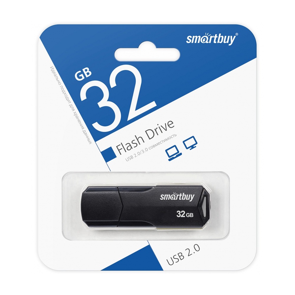 USB-накопитель SmartBuy Clue 32 ГБ USB 2.0 (Black)