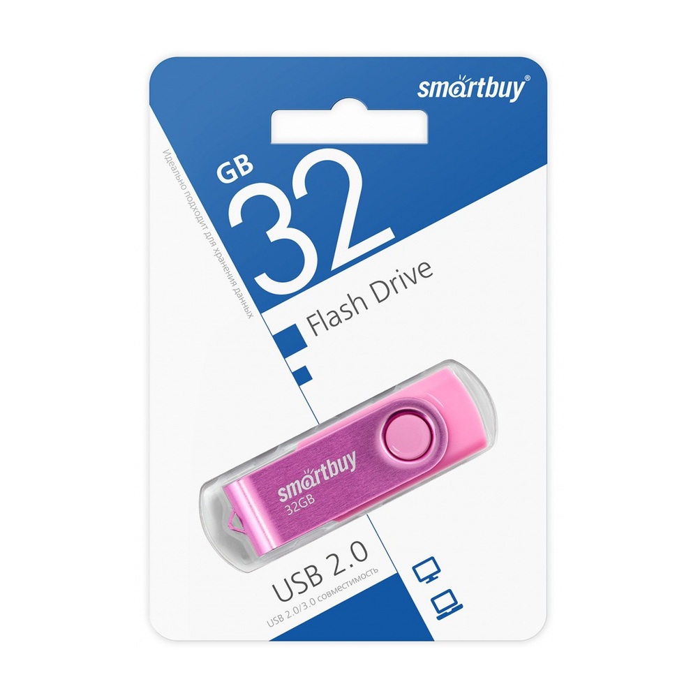 USB-накопитель SmartBuy Twist 32 ГБ USB 2.0 (Pink)