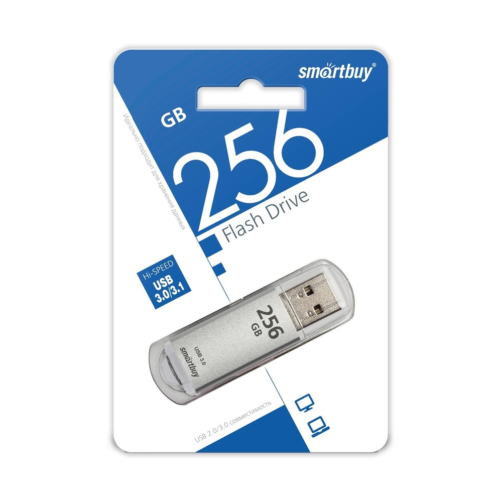 USB-накопитель SmartBuy V-Cut 256 ГБ USB 3.1 (Silver)