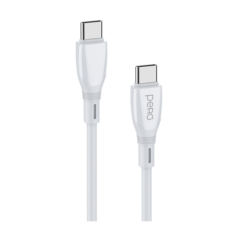Кабель USB-C — USB-C PERO DC11 PD 60 Вт White 1 м