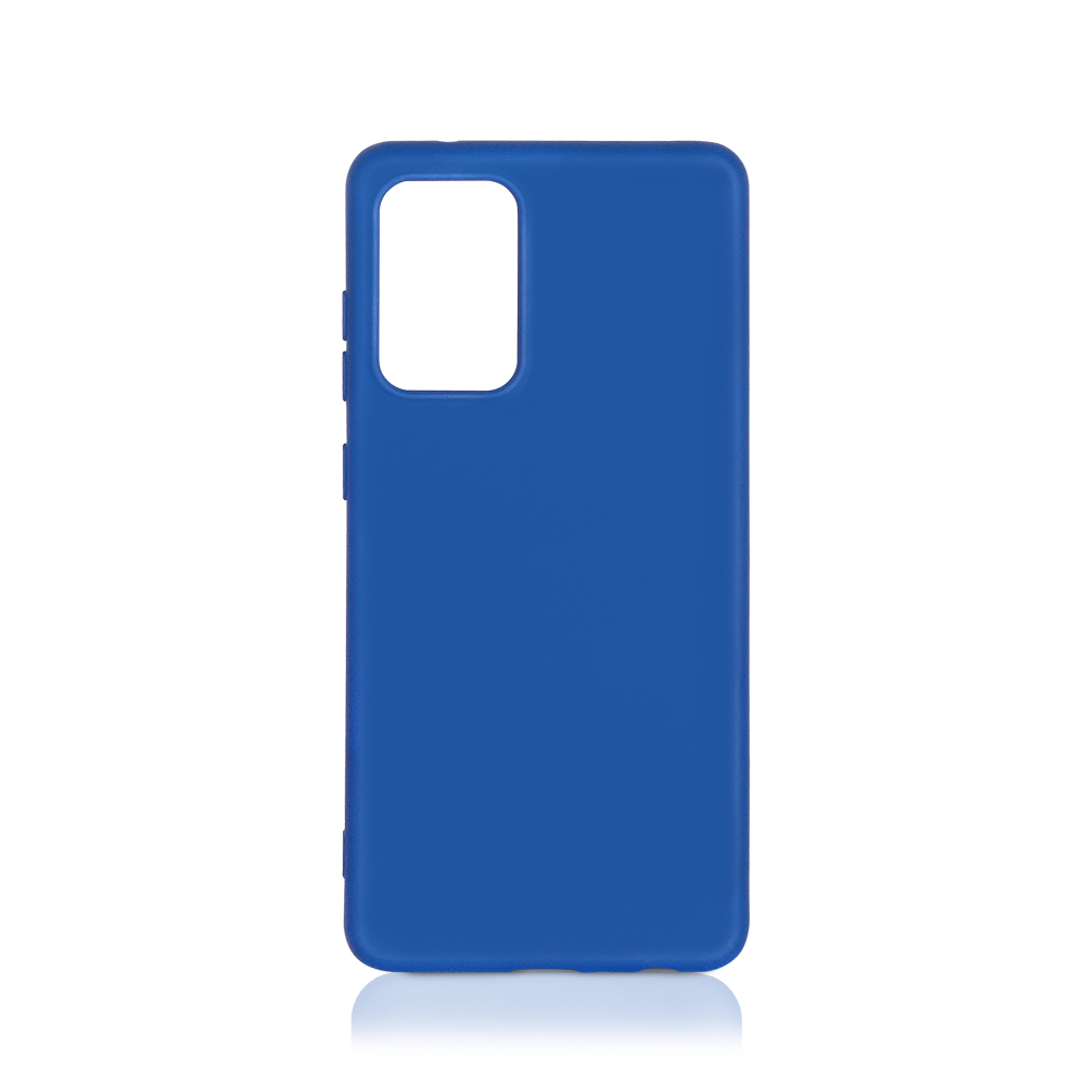 Силиконовый чехол с микрофиброй для Samsung Galaxy A52 (4G/5G) DF (blue)
