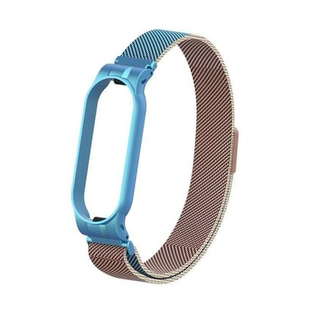 Ремешок миланский с магнитом для Mi band 5 Two-color gold blue