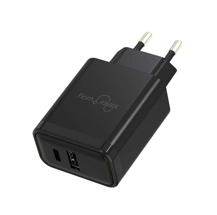 Зарядное устройство Stellarway USB-A/С 2,4A PD 32W (Черный)