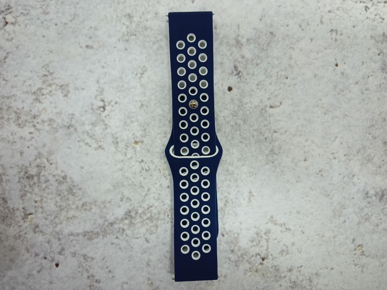 Ремешок Sport силиконовый 22мм (Blue White)