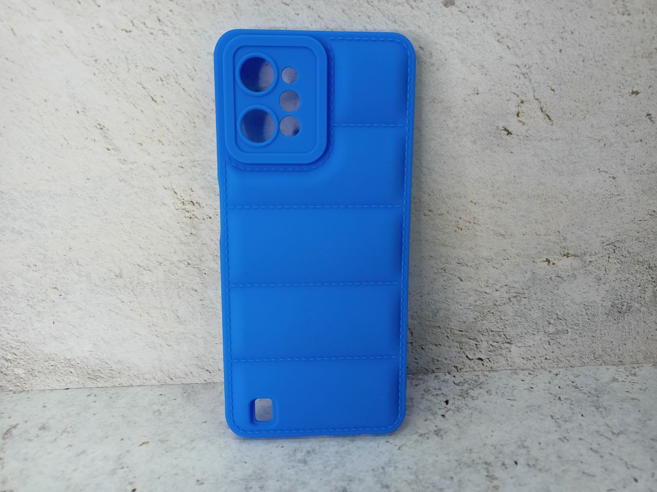 Силиконовый чехол (дутый) для Realme C31 DF rmJacket-02 (blue)