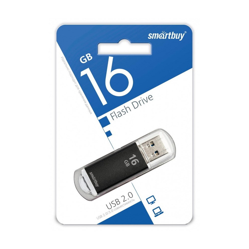 USB-накопитель SmartBuy V-Cut 16 ГБ USB 2.0 (Black)