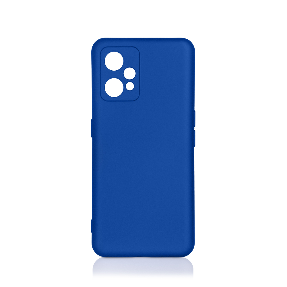 Силиконовый чехол с микрофиброй для Realme 9 Pro+ DF rmOriginal-21 (blue)