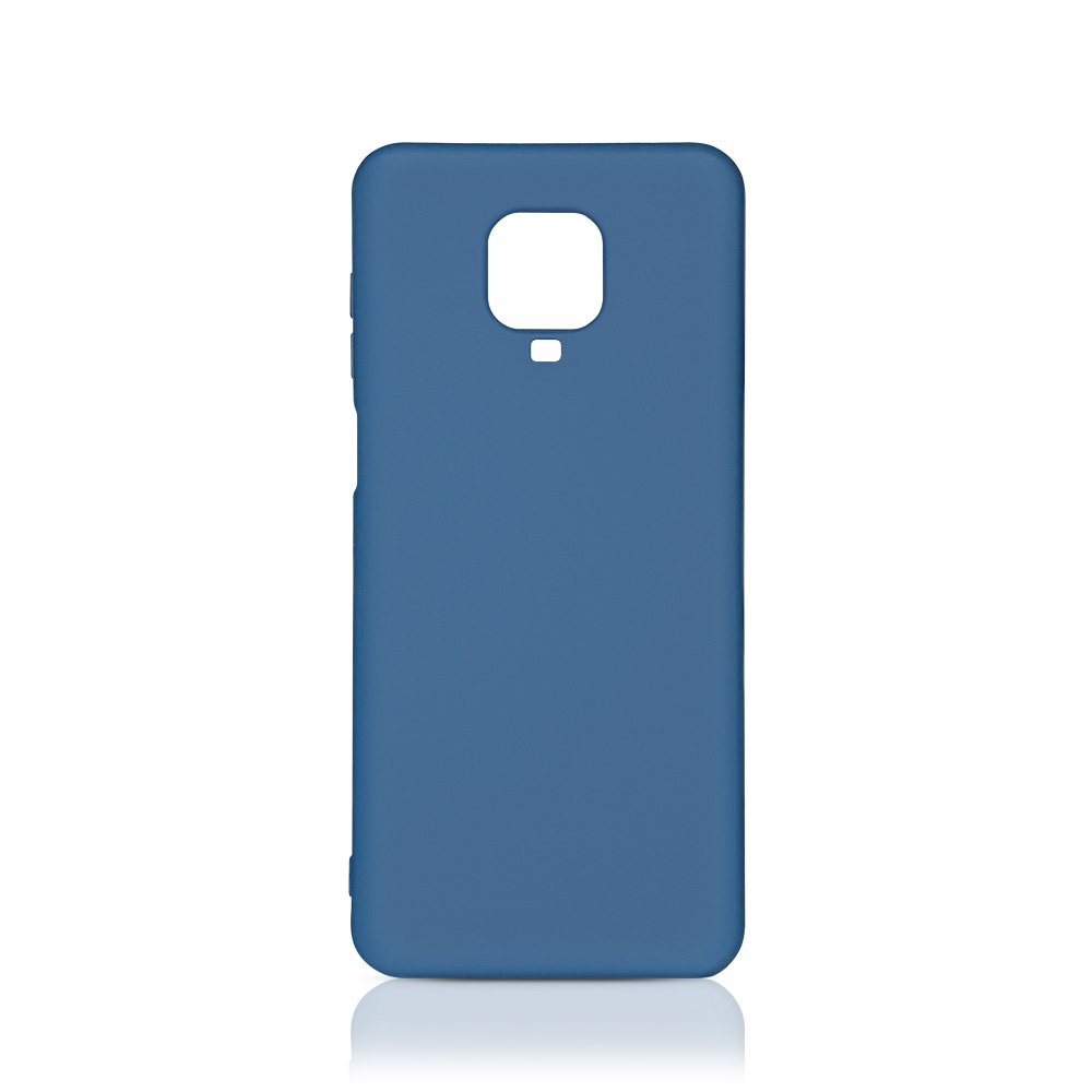 Силиконовый чехол с микрофиброй для Xiaomi Redmi Note 9S/9 Pro/9 Pro Max DF xiOriginal-09 (blue)