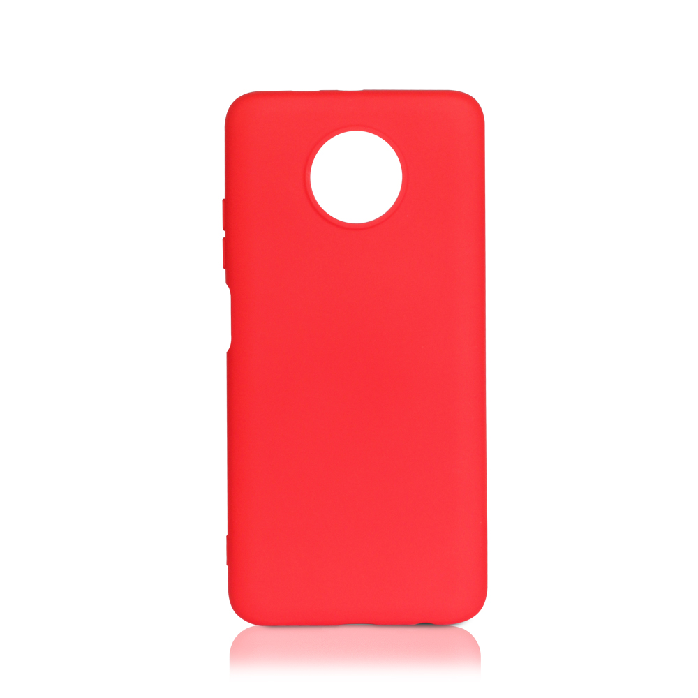 Силиконовый чехол с микрофиброй для Xiaomi Redmi Note 9T DF xiOriginal-16 (red)