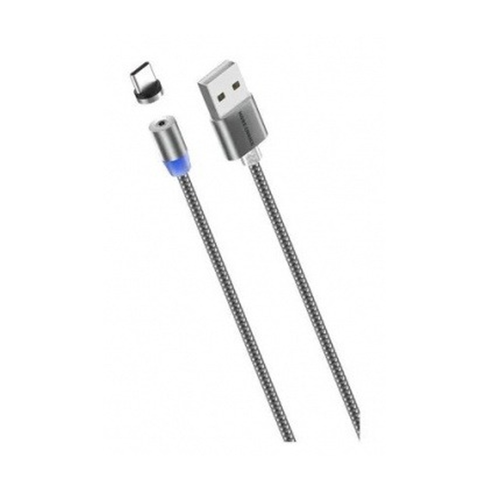 Дата-кабель USB 3.0A для Type-C USB Magnetic More choice K61Sa 1м (Dark Grey)