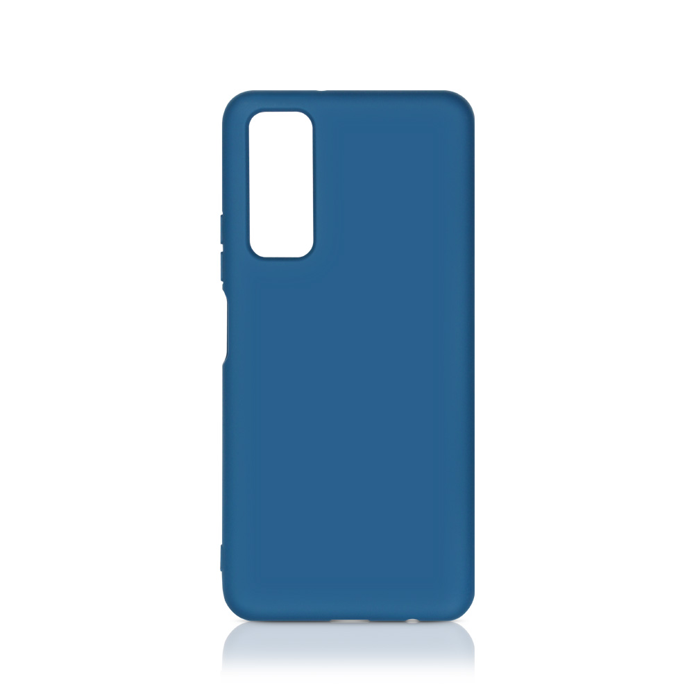 Силиконовый чехол с микрофиброй для Huawei P Smart 2021 DF (blue)