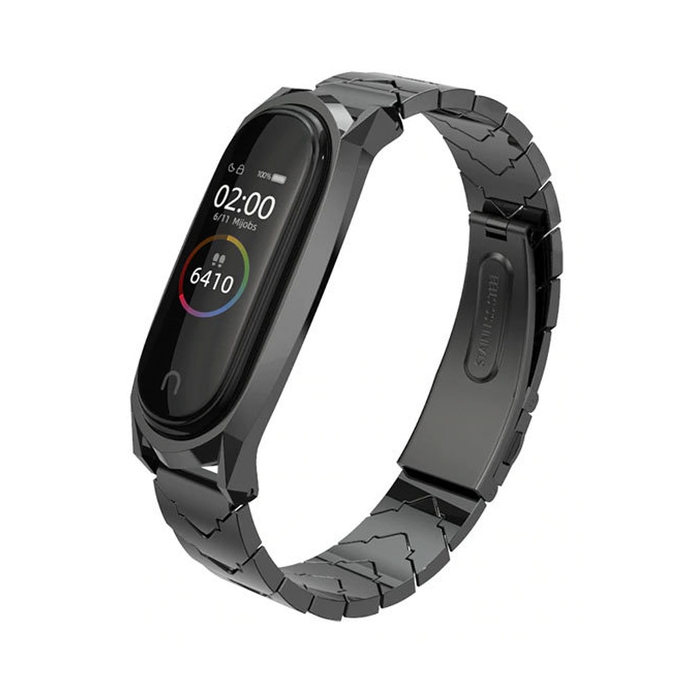 Сменный браслет стальной с оригинальными звеньями для Xiaomi Mi Band 4