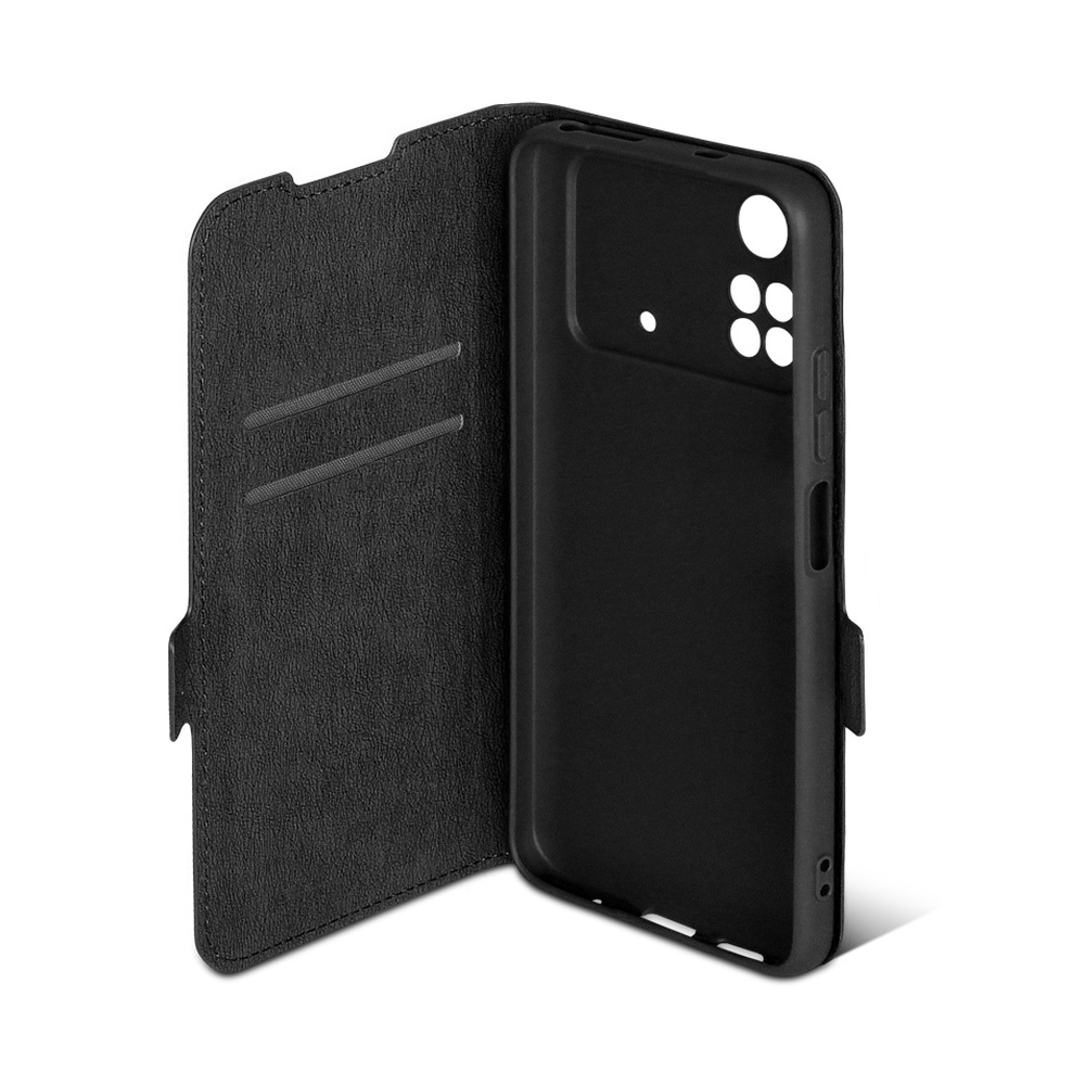 Чехол с флипом для Poco M4 Pro (4G) DF poFlip-06 (black)