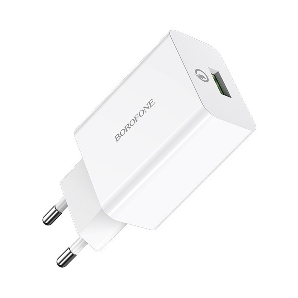 Зарядное устройство USB QC 3.0 (быстрая зарядка) Borofone BA21A Long Белая