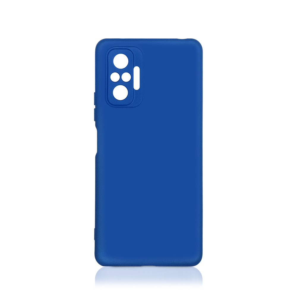 Силиконовый чехол с микрофиброй для Xiaomi Redmi Note 10 Pro DF xiOriginal-20 (blue)