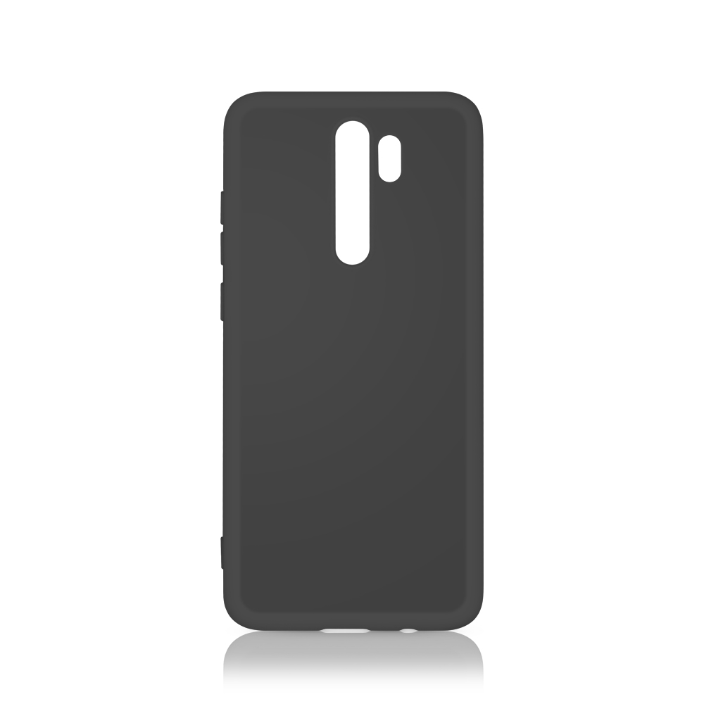 Силиконовый чехол с микрофиброй для Xiaomi Redmi Note 8 Pro DF xiOriginal-03 (black)