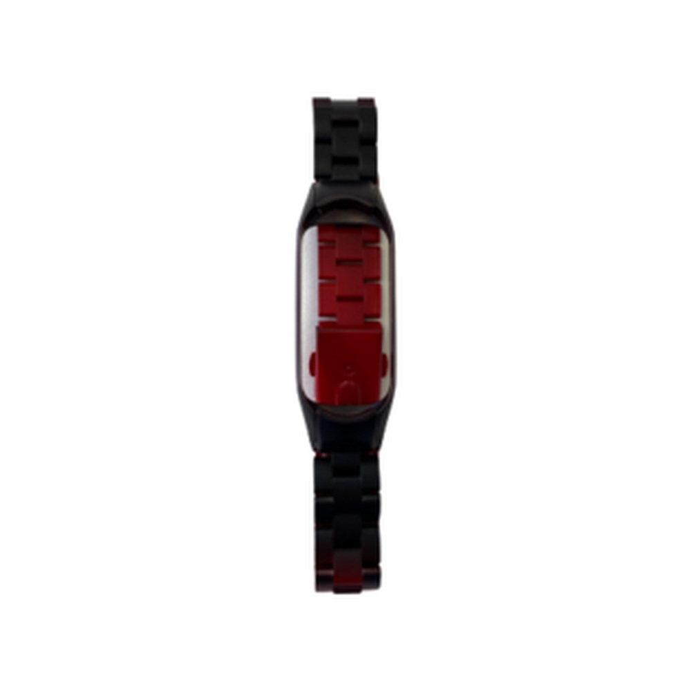 Ремешок металлический для Mi band 5 Gradient red and black